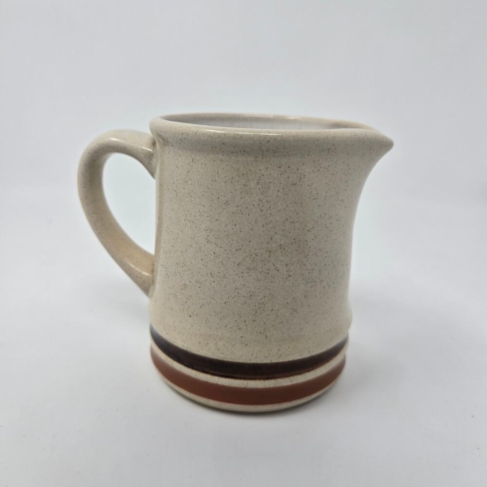 Yamaka stonewear creamer pitcher vintage MCM tan brown Japan